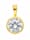 1001 Diamonds 925 Silber Anhänger mit Zirkonia Ø 7,9 mm, vergoldet