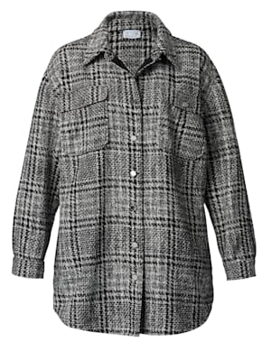 Košeľová bunda s károvaným vzorom