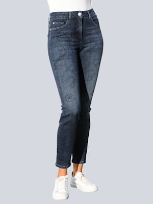 Jeans mit exklusivem Druck-Dessin