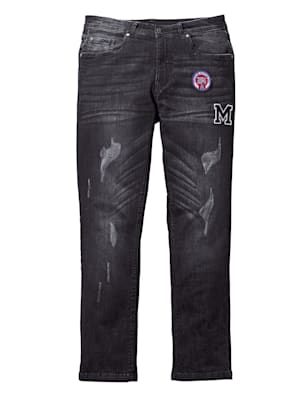 Tapered-Jeans mit Destroyed Effekten