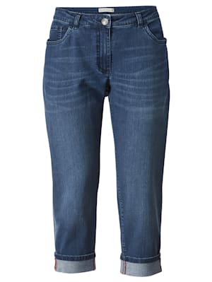 7/8-jeans met gefixeerde omslag aan de zoom