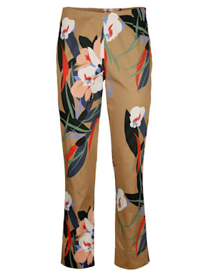 Pantalon à motif floral
