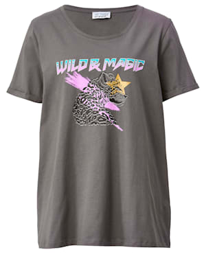 T-shirt à imprimé style léopard