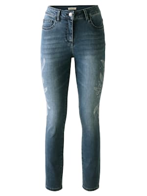 Jeans mit modischem Laserprint