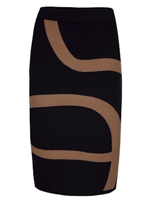 Pletená sukně s exkluzivním Alba Moda vzorem