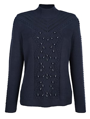Pull-over à perles brodées