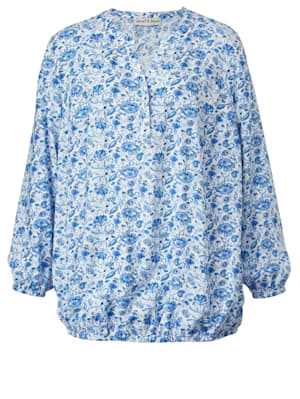 Tunika-Bluse allover floral bedruckt