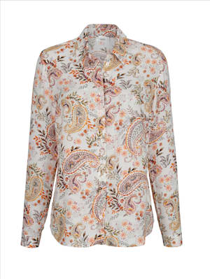 Bluse med paisleyprint
