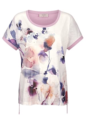 Shirt mit floralem Print und verlängertem Rückteil