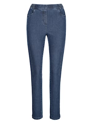 Jeans med langsgående søm foran