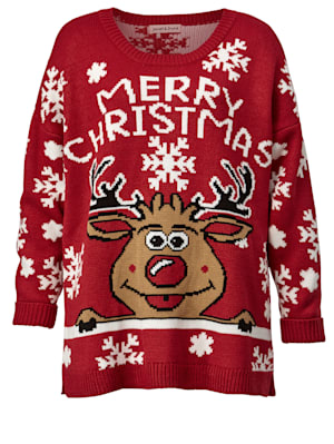 Pullover mit weihnachtlichem Motiv