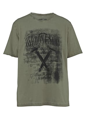 T-Shirt in Oil Washed Optik