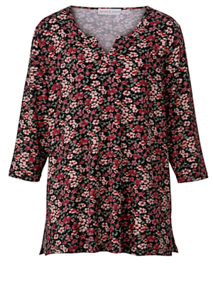 Tunika-Shirt im angesagten Blumenprint