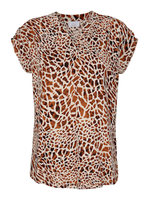 Halenkové tričko se žirafím vzorem
