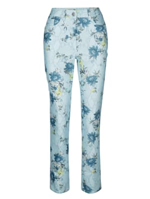 Trousers in a floral print