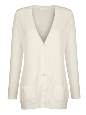 Cardigan made from a soft fabric blend