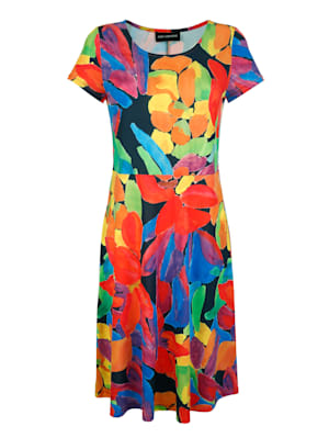 Kleid mit abstraktem Floral Print