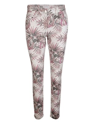 Pantalon à motif floral