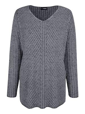 Pull-over en maille chinée