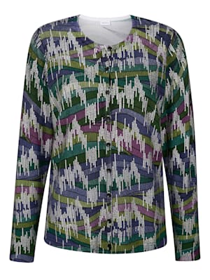 Cardigan with a graphic print