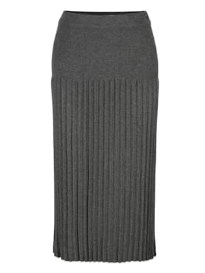 Pletená sukňa s plisé záhybmi