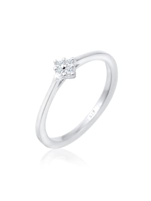 Ring Verlobungsring Silber 925 Diamant Silberring Echtschmuck Love DIAMORE