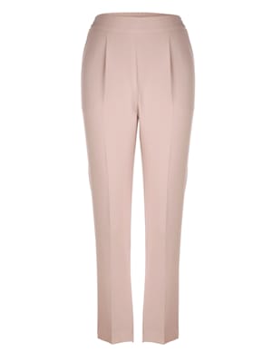 Cropped pull-on trousers with flattering front creasing