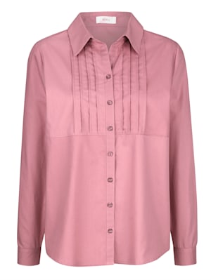 Blouse with button cuffed sleeves