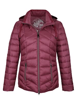 Quilted jacket with a high collar