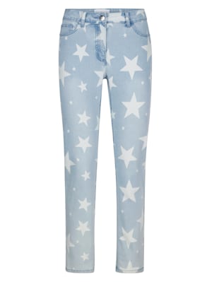 Jeans met sterrenprint rondom