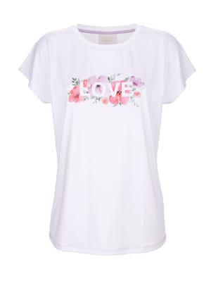Shirt met fleurige aquarelprint