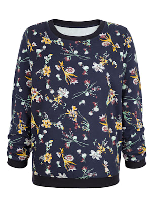 Sweatshirt mit schönem Blumendruck