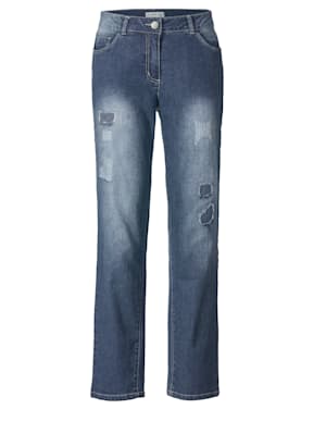 Slim Fit Jeans mit Destroyed-Effekt