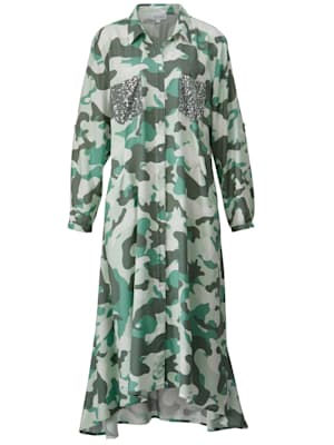 Hemdblusenkleid mit angesagtem Camouflage Muster