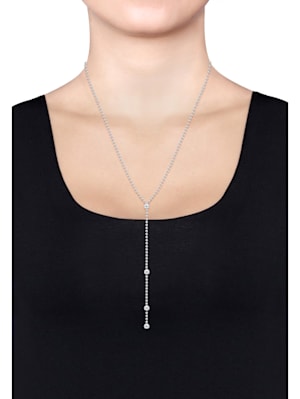 Halskette Y-Kette Kugel Geo Trend Minimal 925 Silber