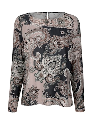 Blouse met paisleyprint allover