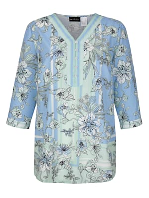 Bluse mit floralem Druckdesign