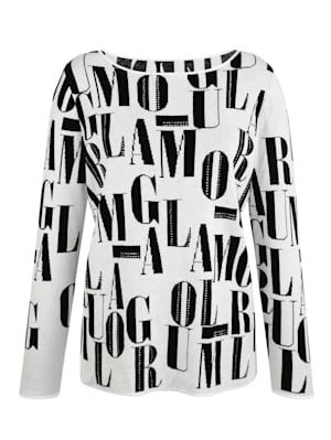 Pullover mit Buchstaben-Muster
