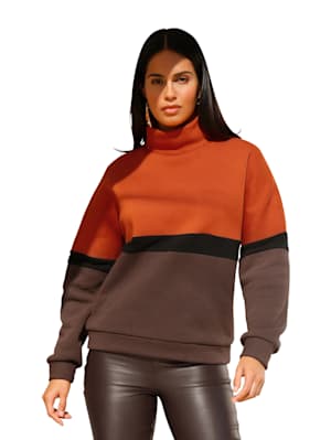 Sweatshirt in modischem Colorblocking