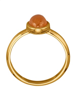 Damenring mit Mandarin Granat in Gelbgold 585