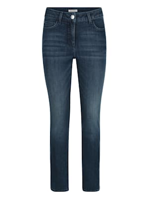 Jeans mit schmalem Gallonstreifen