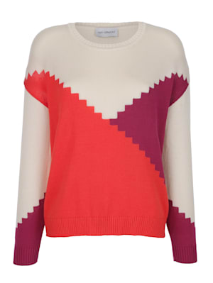 Pullover in Color-Block-Design