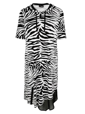 Džersej šaty v zebra vzore