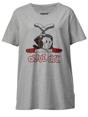 Shirt met olive oyl print voor