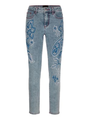 Jeans mit floralem Druck