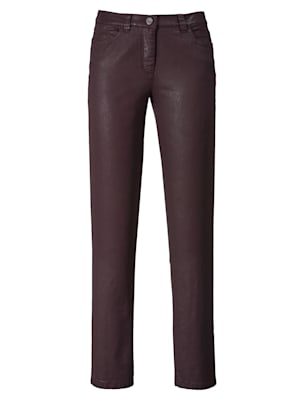 5-kapsové kalhoty v koženém vzhledu