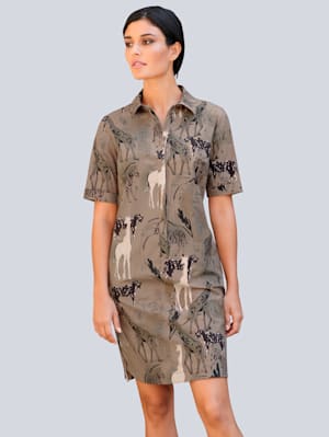 Kleid im Safari-Print
