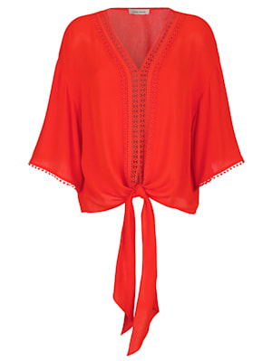 Blouse in modieuze geknoopte look