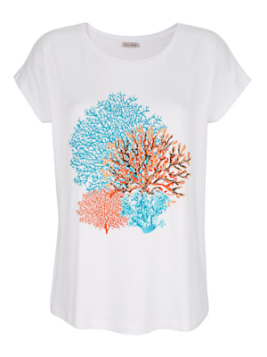 Shirt mit Applikation in sommerlicher Farbkombination