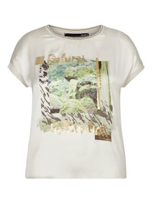 Shirt mit exotischem Front-Print und Wording